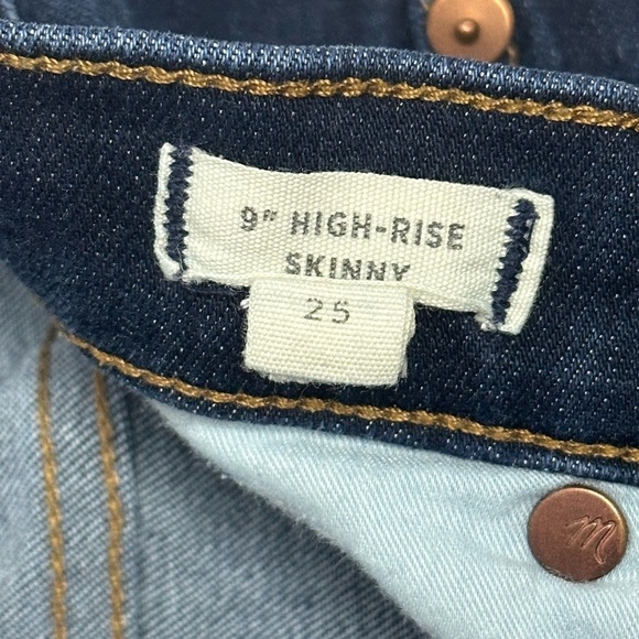 Madewell Jeans 9” High Rise Skinny in Atlantic Size 25 Sold Out in Stores - Picture 7 of 16